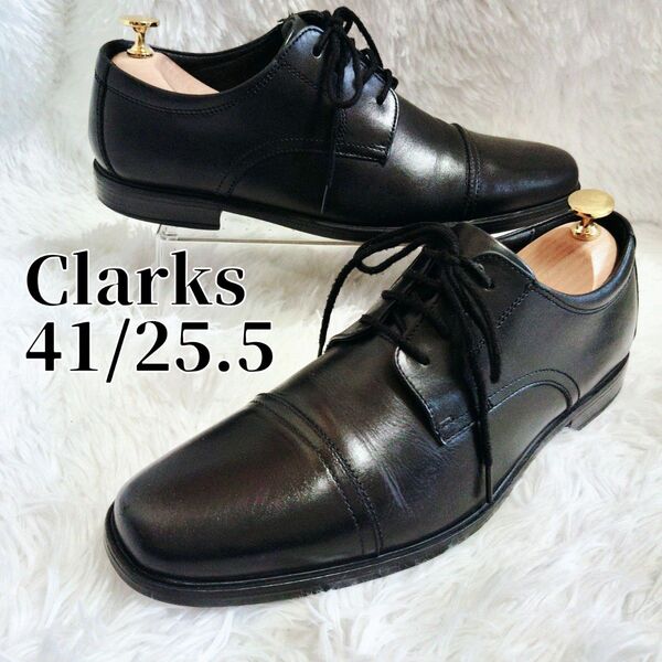 美品! クラークス ストレートチップ 黒 25.5 ビジネスシューズ