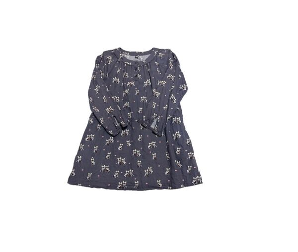 訳あり【UNIQLO ユニクロ】長袖ワンピース ブルドック 女の子 キッズ 140cm