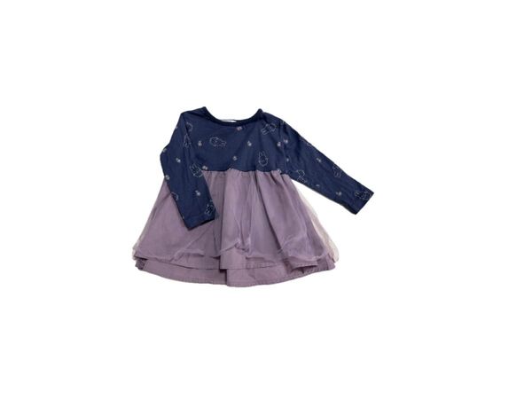 【miffy ミッフィー】長袖チュールワンピース 女の子 可愛い 80cm