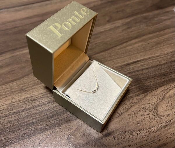 Ponte Vecchio K10YGホワイトパールネックレス