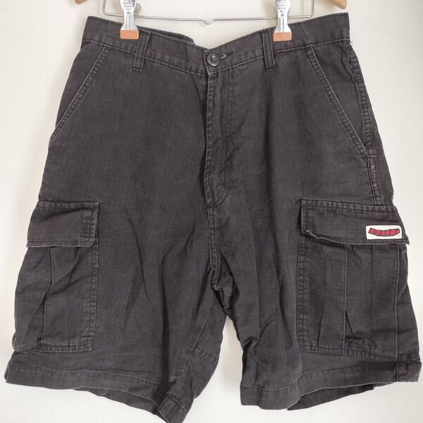 古着 VOLCOM ボルコム ハーフパンツ 32インチ 黒 ブラック