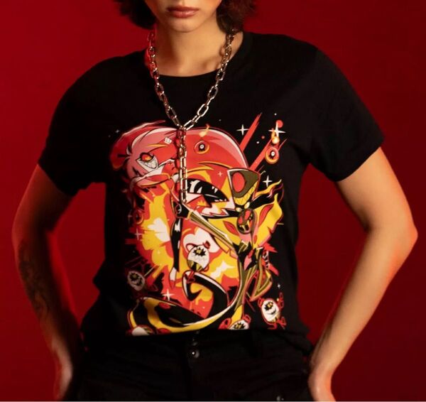 Hazbin Hotel チェリー・ボム & サー・ペンシャス ハズビンホテル Tシャツ