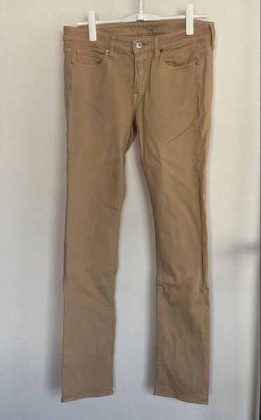 ユニクロ ベージュ ヒートテック ストレッチパンツ サイズ28 71cm 色味5.6枚目