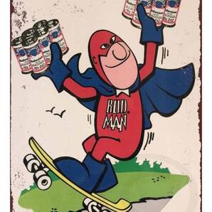 60cm×40cm★バドマン バドワイザー看板 お洒落★メタル看板★アメリカン・ガレージ★新品