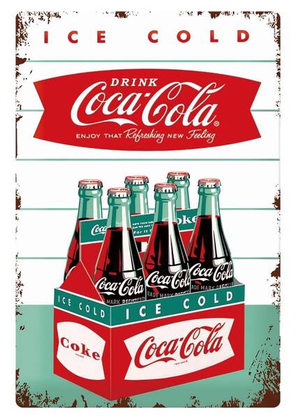 大型サイズ:60cm×40cm★コカ・コーラ看板 ヴィンテージ風★メタル看板★アメリカン・ガレージ★新品