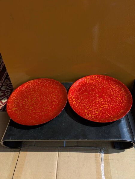菓子器 1 漆器 丸盆 朱塗 木製漆器 工芸品 木製 菓子鉢 銘々皿