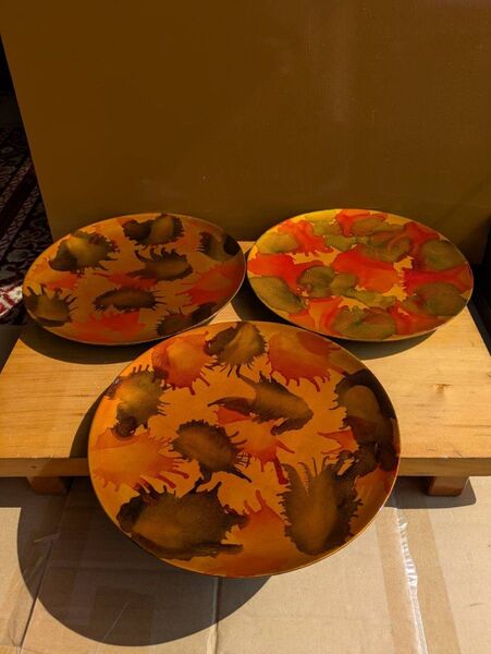 菓子器 2 漆器 丸盆 朱塗 木製漆器 工芸品 木製 菓子鉢 銘々皿