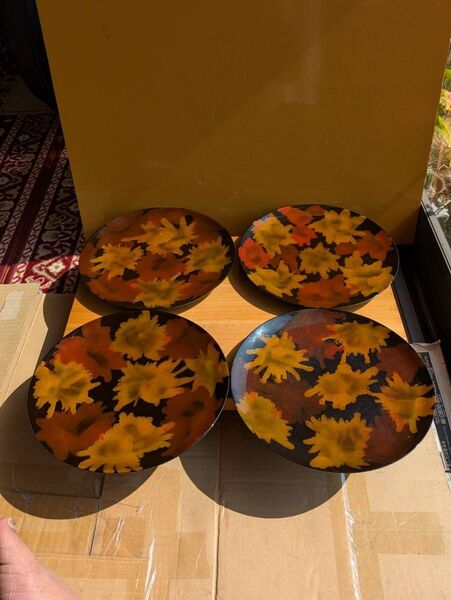 菓子器 3 漆器 丸盆 朱塗 木製漆器 工芸品 木製 菓子鉢 銘々皿