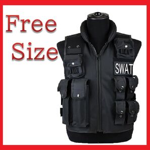 【サバゲー・コスプレに】SWAT ミルフォース ベスト レプリカ MW1