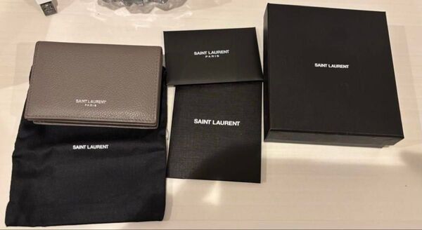 SAINT LAURENT サンローラン カードケース グレー 名刺入れ