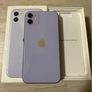 IPhone 11 本体 128GB 可愛い色のパープル SIM フリーまだまだアップデートもまだサポートされています