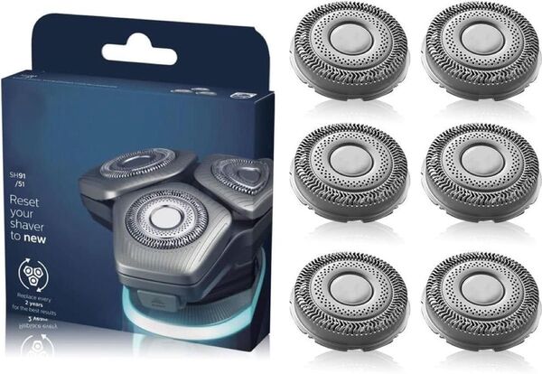 メンズシェーバー替刃 9000シリーズ 替刃 SH91/50 シェーバーヘッド SH91/50 シェーバー交換部品 6個 2セット