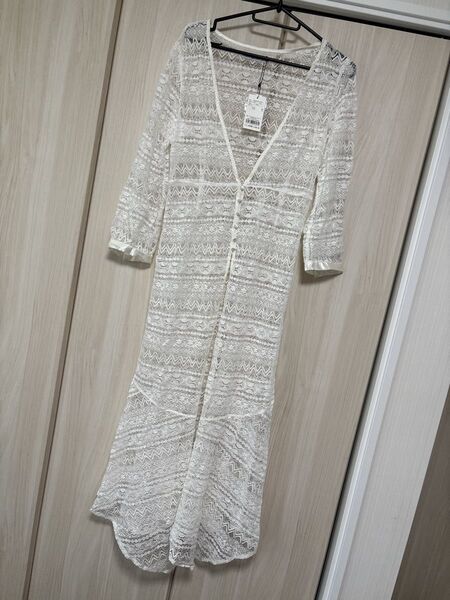 AVAN lLILY レースカーディガン タグ付き未使用 フリーサイズ ロングカーディガン