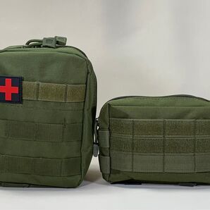 【グリーン】 タクティカルポーチ ミリタリーポーチ メディカルポーチ モールシステム molle