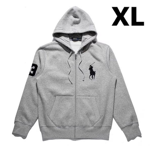 ポロ ラルフローレン パーカー 裏起毛 ヘザーグレー XL