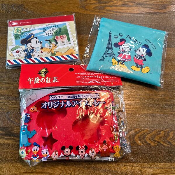 非売品 新品 ディズニーセット お買物バッグ メモ帳 アイストレー