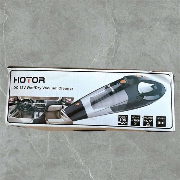 HOTOR DC 12V Wet/Dry Vacuum Cleaner ハンディクリーナー 黒 ブラック 掃除 車