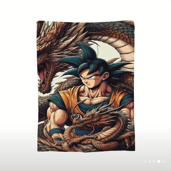ドラゴンボールフランネルブランケット、ソフトフリースブランケット、100%ポリエステル製、洗濯機で洗える、汚れに強い