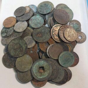 古銭 ジャンク品 約100枚 (3-136)