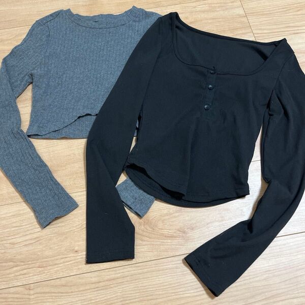 2点まとめ売り トップス クロップド丈