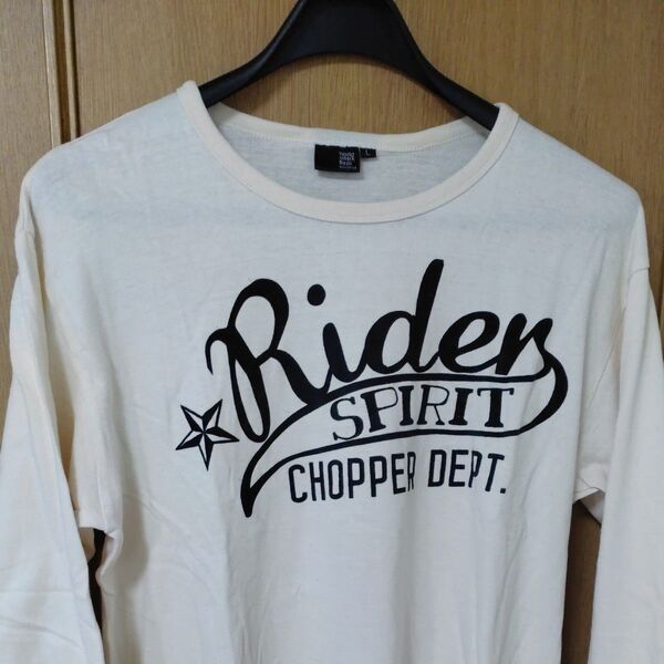 【WORLD SMACK BASIC】プリント Tシャツ L オフホワイト ベージュ