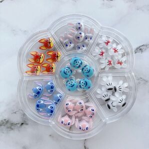 88 ネイルパーツ ディズニー 35個 ミッキー ミニー ズートピア スティッチ レジン デコパーツ