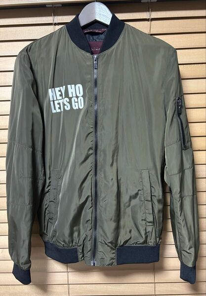ZARA MAN RAMONES ラモーンズ MA-1 ナイロン ブルゾン