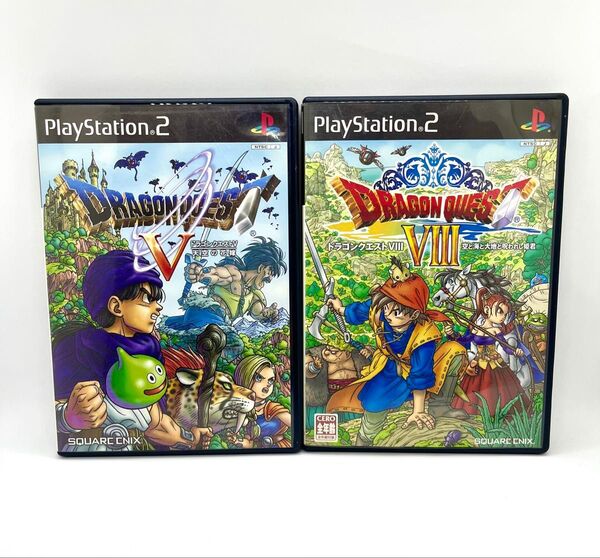 【PS2】 ドラゴンクエストV 天空の花嫁 (DQ VIII プレミアム映像ディスク同梱)とⅧのセット