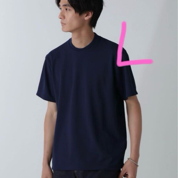 ナノユニバース ジャケT L Tシャツ AQUARHYTHM(R)鹿の子ジャケT 半袖