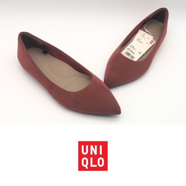 UNIQLO ユニクロ 未使用 フラットシューズ パンプス フラットパンプス レディース ポインテッドトゥ 22.5cm