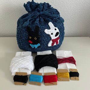 「リサとガスパールのニット&クロシェ」リサとガスパールの巾着アップリケ用糸セット