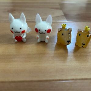 ガラス細工 うさぎ カピバラ