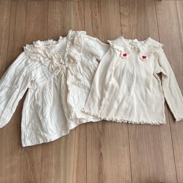 バースデイ Cottoli 95㎝ トップス ハート ガーゼ