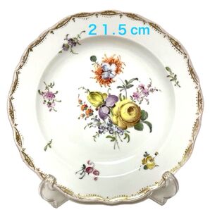 □四つ花□1820年〜1924年□21.5cm□金彩◇Meissen◇