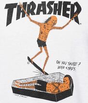 スラッシャー トップス メンズ THRASHER Neck Face T-Shirt WHITE supreme box スケーター ストリート_画像2