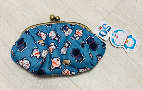 ドラえもん 50th がま口ポーチ タグ付き新品 ブルー