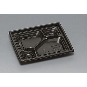 使い捨て弁当容器 巧膳19-16-1H黒本体/蓋セット 300枚