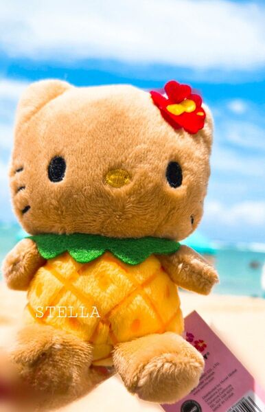 ハワイ限定★日焼けキティちゃん★新品ぬいぐるみキーホルダー★ぬいば サンリオ