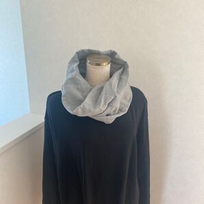 春夏 スヌード グレー 綿