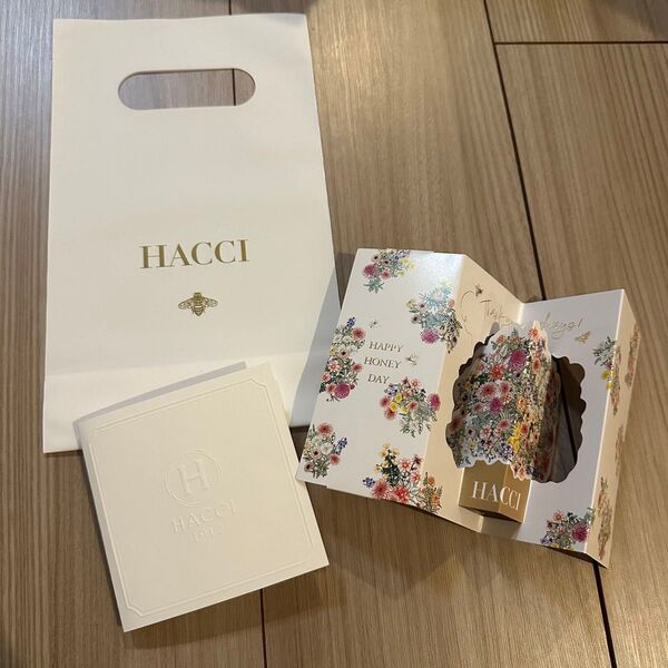 【美品、未使用】HACCI ショップ袋 メッセージカード
