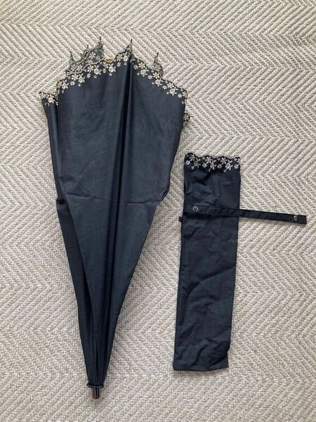 【訳あり品】前原光榮商店 日傘 黒 折り畳み