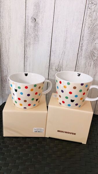 ★新品未使用★ミキハウスファースト 大きいマグカップ2個セット