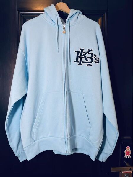 KEBOZ EFG SWEAT FULL ZIP HOODIE ブルー