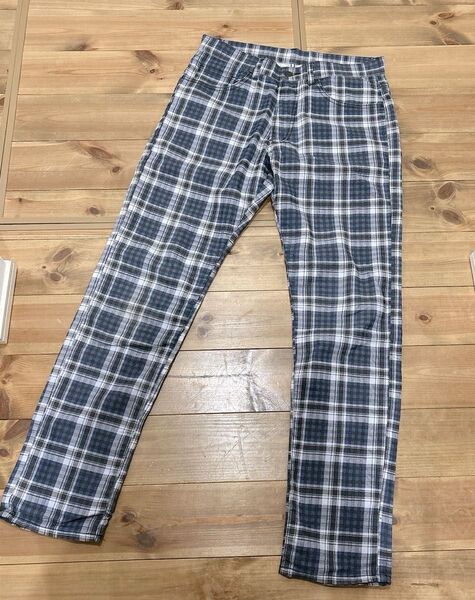 【美品】UNIQLO ユニクロ メンズ ワークパンツ カーゴパンツ チェック柄