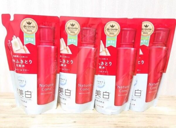 ネイチャーコンク 薬用 クリアローション うるおうタイプ つめかえ用180ml×4つ