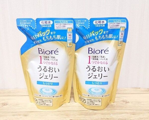 花王 ビオレうるおいジェリーしっとりつめかえ160ml×2つ