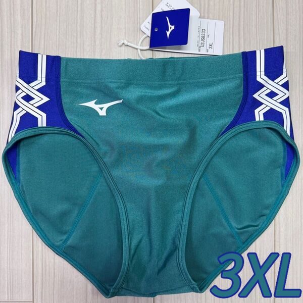 ミズノ 女子陸上レーシングショーツ 3XLサイズ Rグリーン×サーフブルー 新品