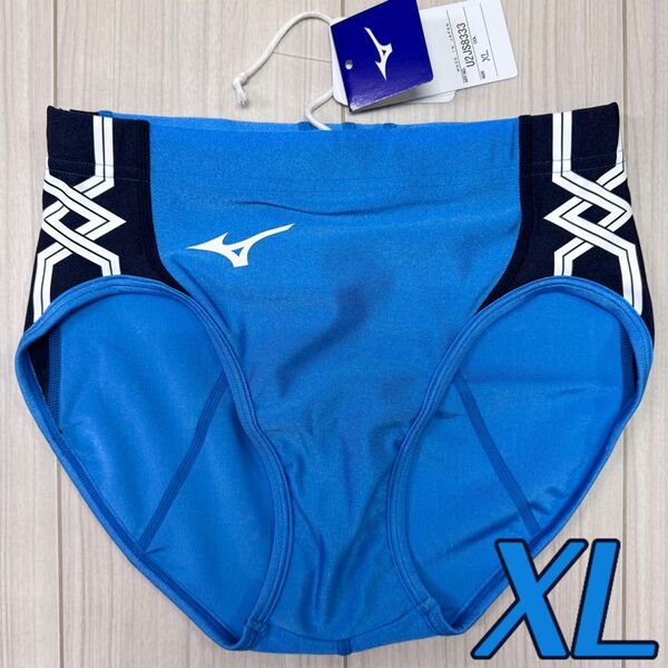 ミズノ 女子陸上レーシングショーツ XLサイズ サックスブルー×ネイビー 新品