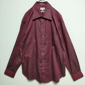 PaulSmith ポールスミス ワイシャツ ドレスシャツ 光沢感 ボルドー メンズ XL 大きいサイズ