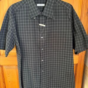INTERMEZZOチェック半袖シャツLL